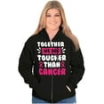 thumbnail image 3 of Together Tougher Than Breast Cancer Zip Hoodie Sweatshirt Women Brisco Brands S, 3 of 6
