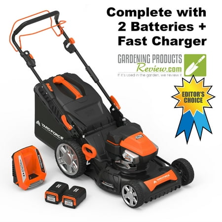 Yard Force 120vRX Lithium-Ion 22” Self-Propelled 3-in-1 Mower with Torque-Sense Control - Complete with 2 Batteries