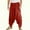 Red, variant on ZZwxWA Cotton Harem Pants for Men, Indian Asian Style Baggy Hipster Loose Fit Printed Casual Low Crotch Slacks My Order