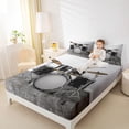 thumbnail image 4 of Feelyou 3D Drum Boys Twin Sheet Sets, Rock and Roll Music Bedding, 3 Pieces, 4 of 7