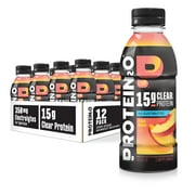 Protein2o 15g Whey Protein Isolate Hydration Drink, 350mg of Electrolytes, Vitamins B5 & B6, Low Sugar, Peach Mango, 16.9 oz Bottle (Pack of 12)