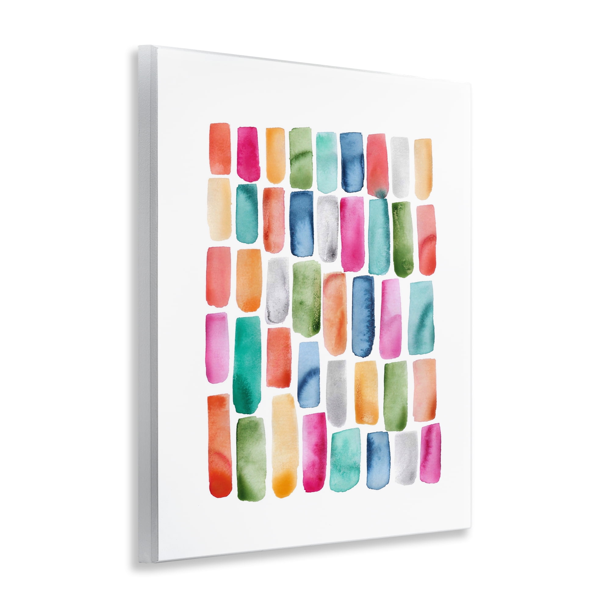 Stupell Industries Bright Abstract Brushstrokes Abstract Painting Unframed Art Print Wall Art, 11 x 14