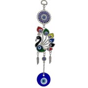 Turkish Blue Evil Eye Peacock Design Hanging Ornament for Protection