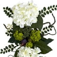 thumbnail image 3 of Nearly Natural 28in. Hydrangea Artificial Flower Teardrop, White, 3 of 5