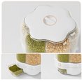 thumbnail image 3 of LCXmlly Rice Can Rice Container 360 Degree Rotation Removable Top Cover Large Capacity Clear proof 6 Compartment Beans Rice Barley Grain, 3 of 8