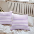 thumbnail image 4 of Purple Striped Outdoor Pillow Covers Set of 2 Nature Abstract Art Waterproof Throw Pillow Case Decorative Square Cushion Cover for Patio Couch Garden Balcony, 26"x26", 4 of 9