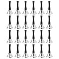 thumbnail image 1 of 24 Pieces Hand Bells Silver Steel Service Handbells Black Wooden Handle Diatonic Metal Bells Musica -Sy, 1 of 5