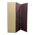 thumbnail image 4 of Biombo Sencillo De 4 Paneles En Tela De 2 Vistas Y 2 Colores Café y Beige  Onstore onStore doble vista, 4 of 5