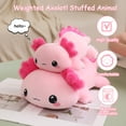thumbnail image 2 of Juguete de peluche SQEQE con peso para axolotl rosa, 60 cm, para niños y adultos, 2 of 9