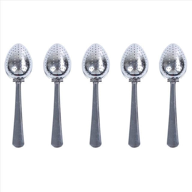 5X Té de Acero Inoxidable Infusor Colador Cuchara Filtro de Hojas Sueltas Hierbas