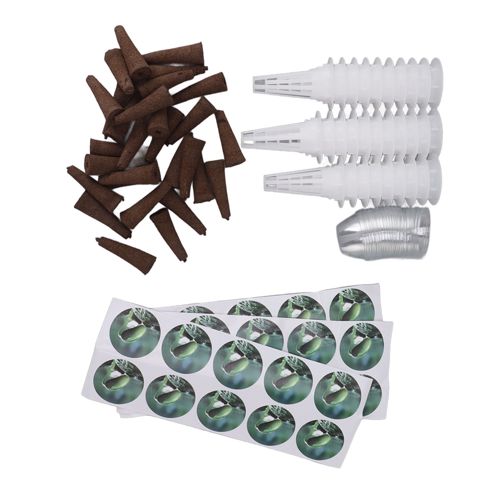 Xirurus 30 Set Plant Seed Starter Pods Kit with Seed Grow Baskets, Sponges, and Stickers, Hydroponic Growing Kit for Indoor Gardening, Tomatoes and Herbs (10.2 x 5.5 x 2.4 inches / 26 x 14 x 6 cm)