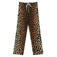 thumbnail image 3 of Leopard Print Pajama Pants Comfortable Elastic Waist Pajamas Fashion Sleepwear Bottoms Plus Size Homewear, 3 of 6