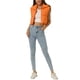 thumbnail image 2 of Chaleco acolchado ligero de mujer INSPIRE CHIC con cuello alto y cremallera, chaleco corto, color naranja, 2 of 6