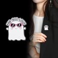 thumbnail image 2 of Broche Blanche Simple d'Halloween Mignonne Accessoires de Vêtements Épinglette de Col Fête Commémorative, 2 of 3