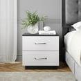 thumbnail image 4 of Skyline Decor Double Drawer Nightstand, Black with White Drawers, 4 of 5
