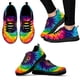 thumbnail image 1 of Zapatillas de plataforma informales con diseño teñido anudado colorido y cómodas para verano, transpirables y a la moda., 1 of 6