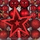 thumbnail image 3 of 101 piezas de adornos de bolas de Navidad, adornos de estrella para la parte superior del árbol, bolas colgantes DIY para Rojo, 3 of 7