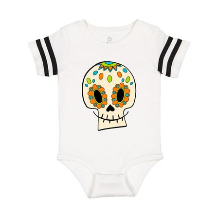 

Inktastic Smiling Sugar Skull for Day of the Dead Gift Baby Boy or Baby Girl Bodysuit