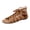 Brown, variant on Flat Sandals for Women Roman Gladiator Hollow out Open Toe Back Zipper Dressy Casual Summer Shoes
