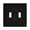 Black, variant on Haosy Light Switch Cover Plate 2 Gang Electrical Outlet Covers Purple Decorate Wall Plate 4.56”x4.48”