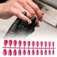 thumbnail image 5 of Juego de 24 piezas de uñas postizas Minnieouse para mujer Melon rojo, 5 of 5