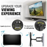 ELG Full Motion TV Wall Mount Bracket for 26–75 in TVs, Tilt and Swivel, VESA 100x100 to 400x400