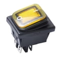 thumbnail image 1 of Interruptor de encendido/apagado amarillo de iluminado 250V 125V Zulema Interruptor basculante marino, 1 of 7