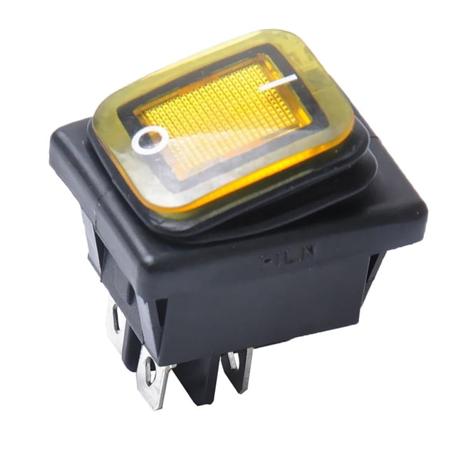 Interruptor de encendido/apagado amarillo de iluminado 250V 125V Zulema Interruptor basculante marino