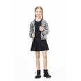 thumbnail image 3 of LOLANTA Girls Sequin Jacket Long Sleeve Kids Bomber Coats with Pockets Spring Fall Outfits, 3 of 7