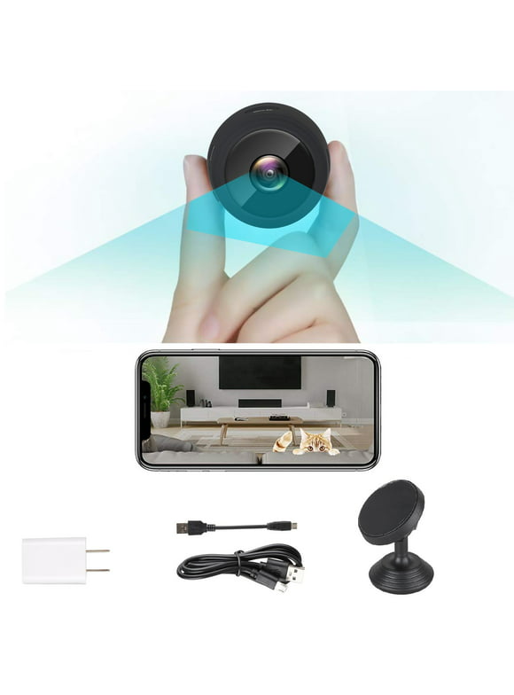 TSV 1080P Camera Wireless WiFi Mini Camera with Motion Detection Night Vision as Nanny Baby Cam Security Video Recorder for Home Office Indoor with Remote Compatible with iPhone/Android Phone/iPad