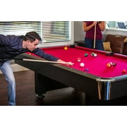 Mizerak Donovan II 8 Ft. Billiard Table with 2 Cues, Set of Billiard Balls, Triangle Brush and Chalk