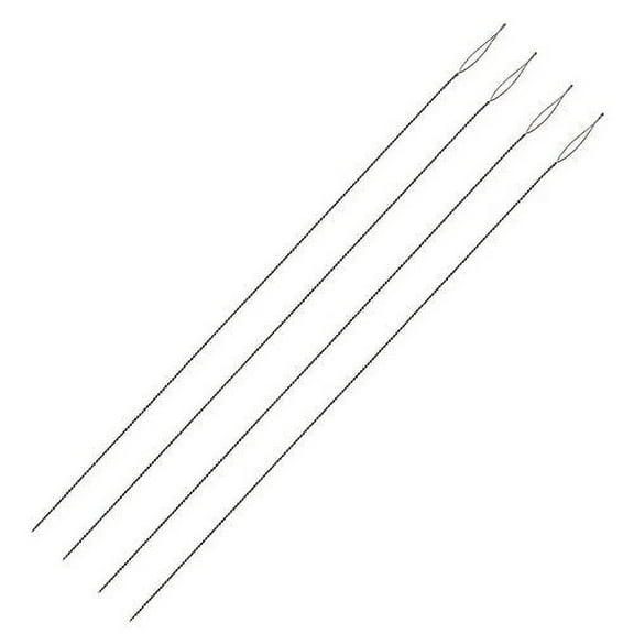 The Beadsmith Basic Elements Collapsible Eye Needles – 5 Inch Long – Flexible Twisted Wire – Large Eye, Easy to Thread – 4 Medium Needles