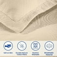 thumbnail image 2 of Superior Celtic Circle Cotton Decorative Bedspread and Sham Set, Twin, Ivory, 2 of 10