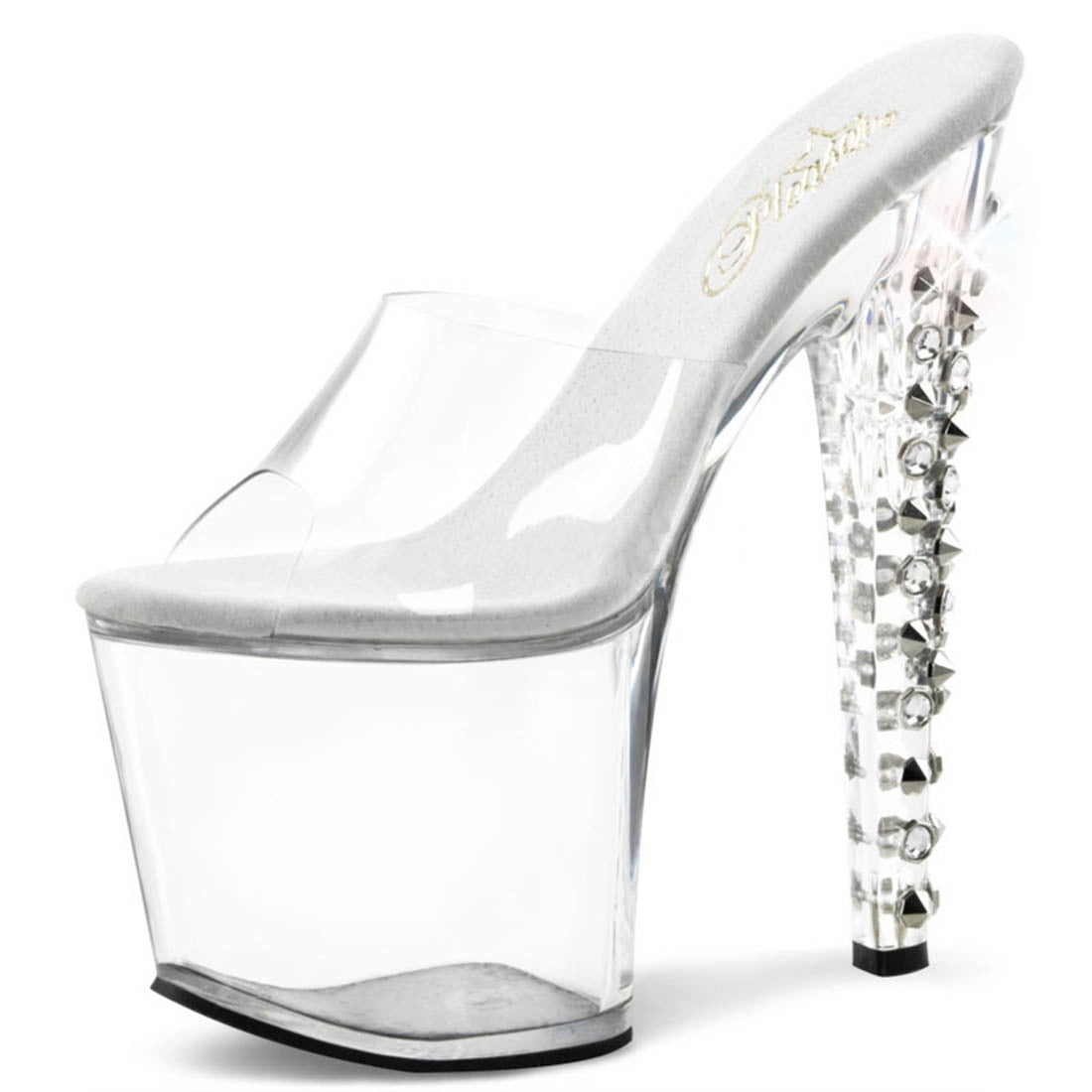 lucite heels size 12