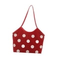 thumbnail image 2 of Bolso con asa, estilo hobo, ideal para el gimnasio, mujeres, uso diario, viajes y desplazamientos. Rojo, 2 of 8