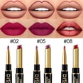 thumbnail image 2 of Juego de 3 lápices labiales y delineadores de labios en color morado, vino, malva y rojo ciruela para mujer, lápiz labial mate de 24 horas DNM y lápiz delineador de labios de larga duración, 24 labia, 2 of 5