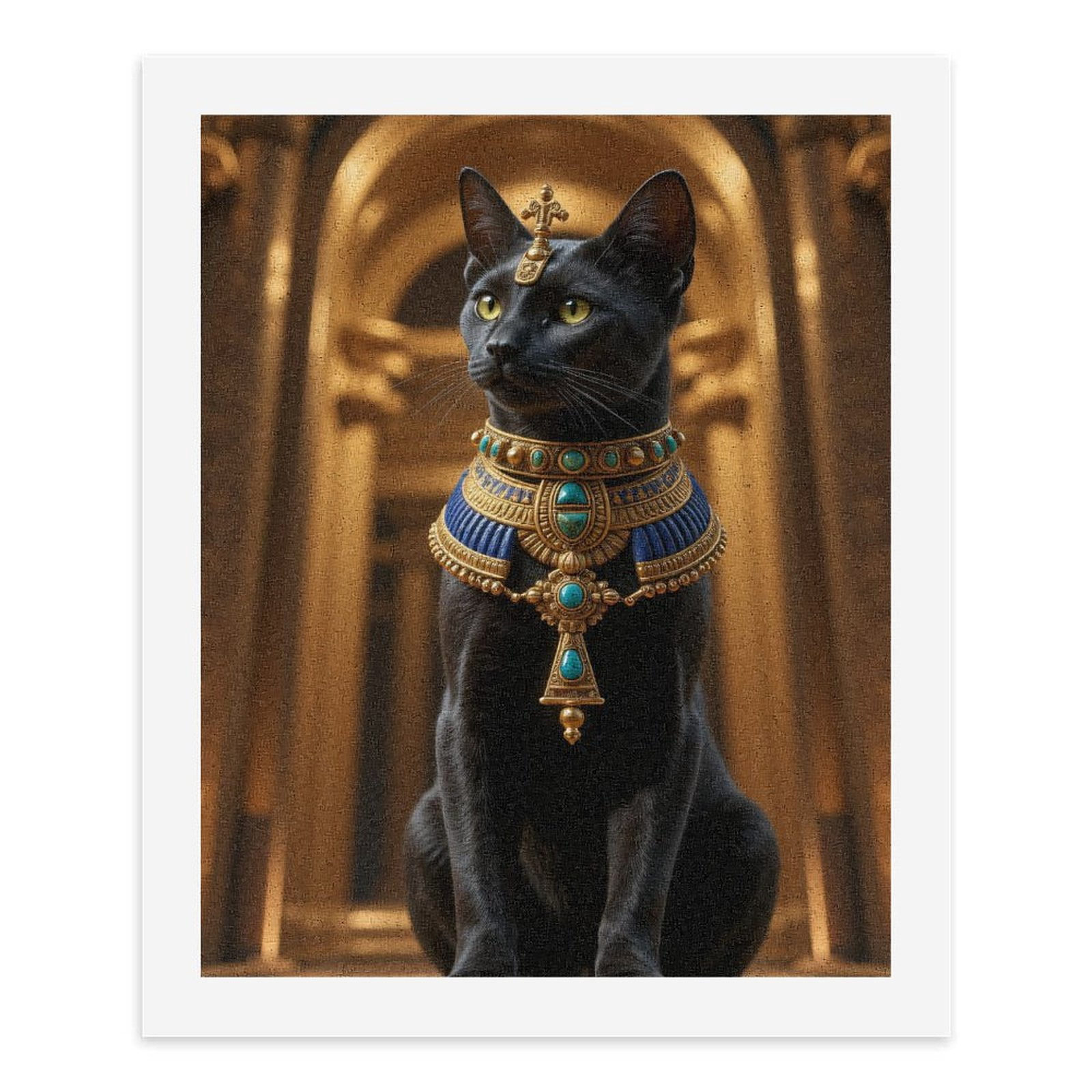 Paint by Numbers Kit for Adults, Regal Feline Royal Gold Jewel Paint by Numbers, Easy Paint by Numbers Kit for Adults Beginner, DIY Adult Paint by Number Kits on Canvas, Home Decor