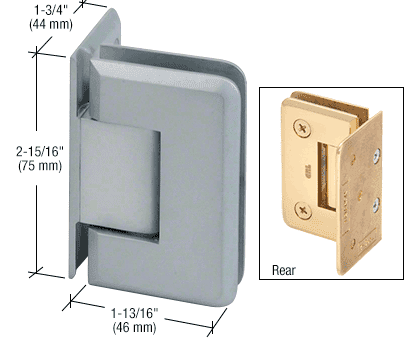 LAURENCE TR1044SC CRL Satin Chrome Trianon 044 Series Wall Mount Offset Back Plate Hinge C.R 