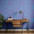 thumbnail image 3 of S4Sassy Peel & Stick Vinyl Wallpaper, Watercolor Leaves Pattern Wallpaper Contact Paper Waterproof - Blue, 25"x360", Textured Finish, Removable Walls Covering for Kitchen, Living Room, Bathroom, 3 of 9