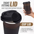 thumbnail image 3 of Promora 16 oz Disposable Brown Coffee Cups with Lids & Sleeves, Premium Paper Cups (100 Pack), 3 of 9