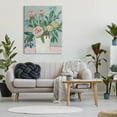 thumbnail image 2 of Modern Rose Blossoms Bouquet Botanical & Floral Painting Gallery Wrapped Canvas Print Wall Art, 2 of 7