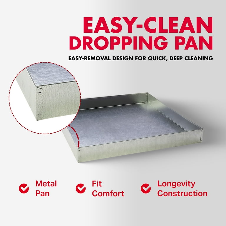 Metal rabbit hutch dropping pan discount