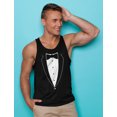 thumbnail image 2 of Tstars Mens Halloween Party Shirt Printed Tuxedo with Bowtie Suit Tank Top Funny Humor Tux Trick or Treat Day of the Dead Shirt for Men Tank Top Singlet, 2 of 5
