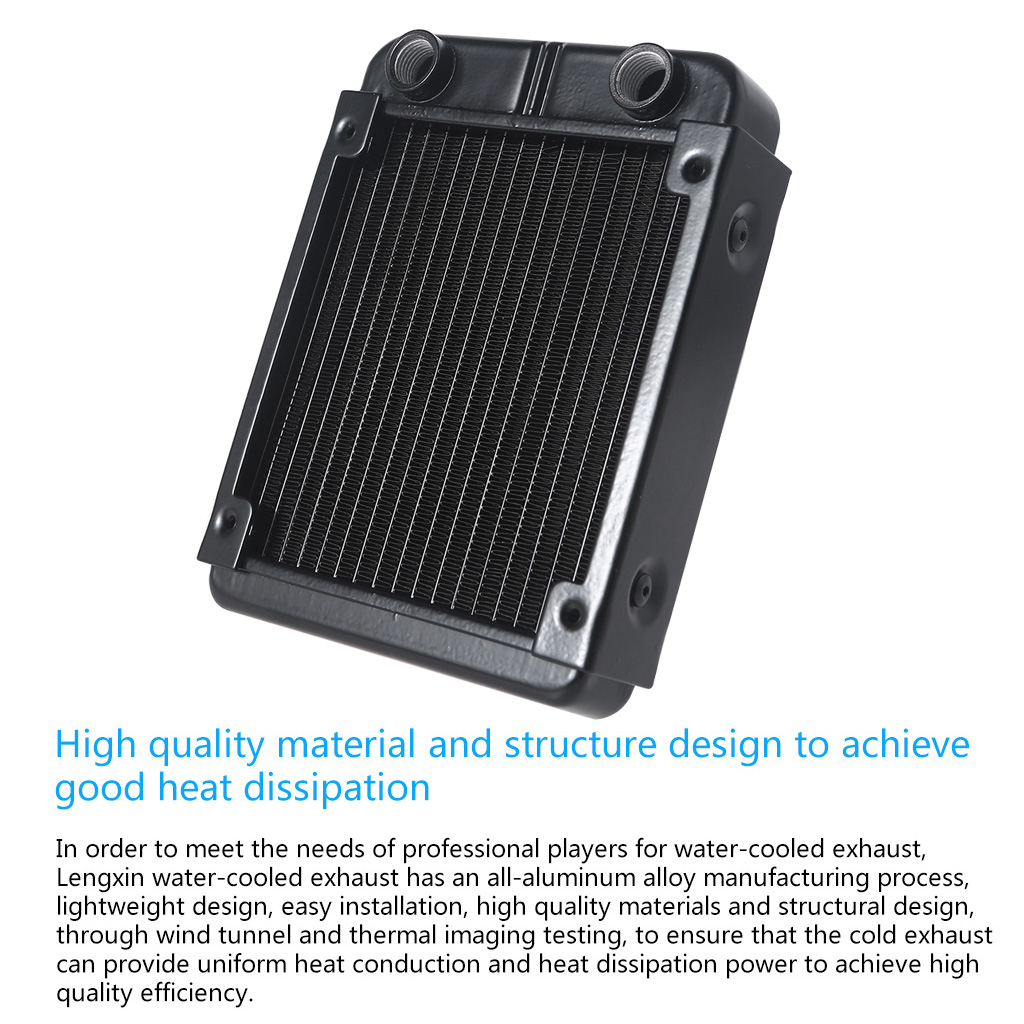 Aluminum Water Cooling Radiator 18 Tubes Heat Exchanger CPU Heatsink Cooler Fast Heat Dissipation for Computer