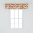 thumbnail image 2 of Ambesonne City Window Valance, Old Town Houses Clouds Trees, 54" X 12", Burnt Orange Ceil Blue, 2 of 3