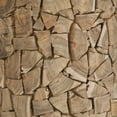 thumbnail image 3 of SAFAVIEH Canyon Nautical Bohemian Teak Oak Round Stool/Table, 3 of 4