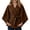 Coffee, variant on Wrap Poncho Cape Coat for Women Casual V Neck Batwing 3/4 Sleeve Tied Cloak Jacket Loose Solid Color Fall Winter Elegant Outerwear S