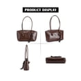 thumbnail image 3 of Deago Vintage Shoulder Bags for Women Y2k Fall Purse Top Handle Hobo Handbag PU Leather Tote Bag with Cute Pendant (Coffee), 3 of 8