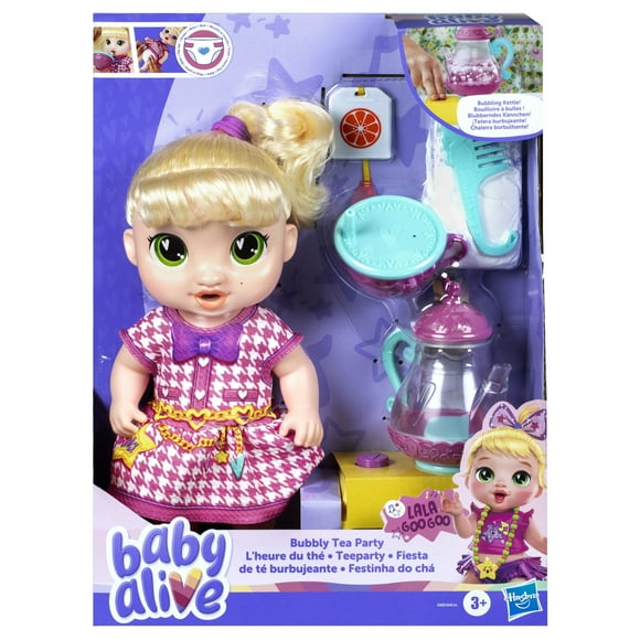 Muñeca Hasbro Baby Alive Fiesta de té burbujeante Lala GooGoo