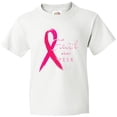 thumbnail image 3 of Inktastic Faith Over Fear Breast Cancer Awareness with Pink Ribbon Youth T-Shirt, 3 of 5